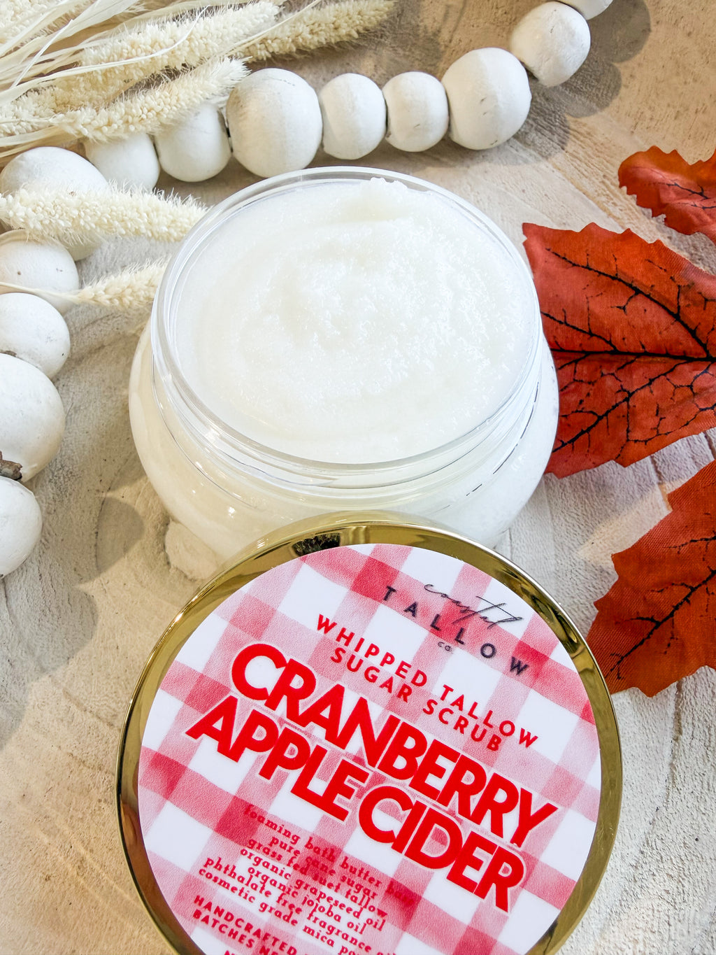 Cranberry Apple Cider Whipped Tallow Sugar Scrub