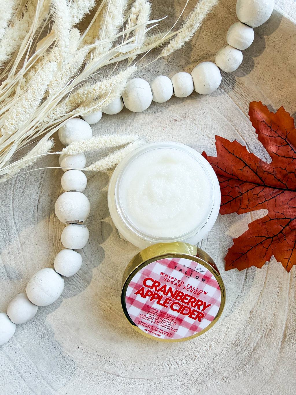 Cranberry Apple Cider Whipped Tallow Sugar Scrub