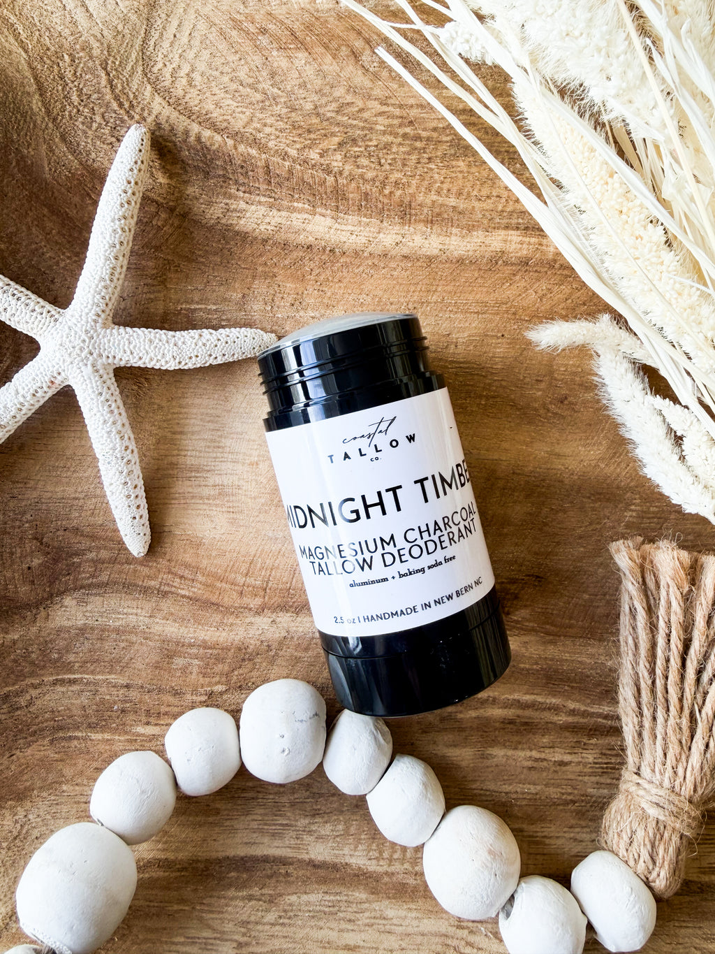 Midnight Timber Magnesium Charcoal Tallow Deodorant