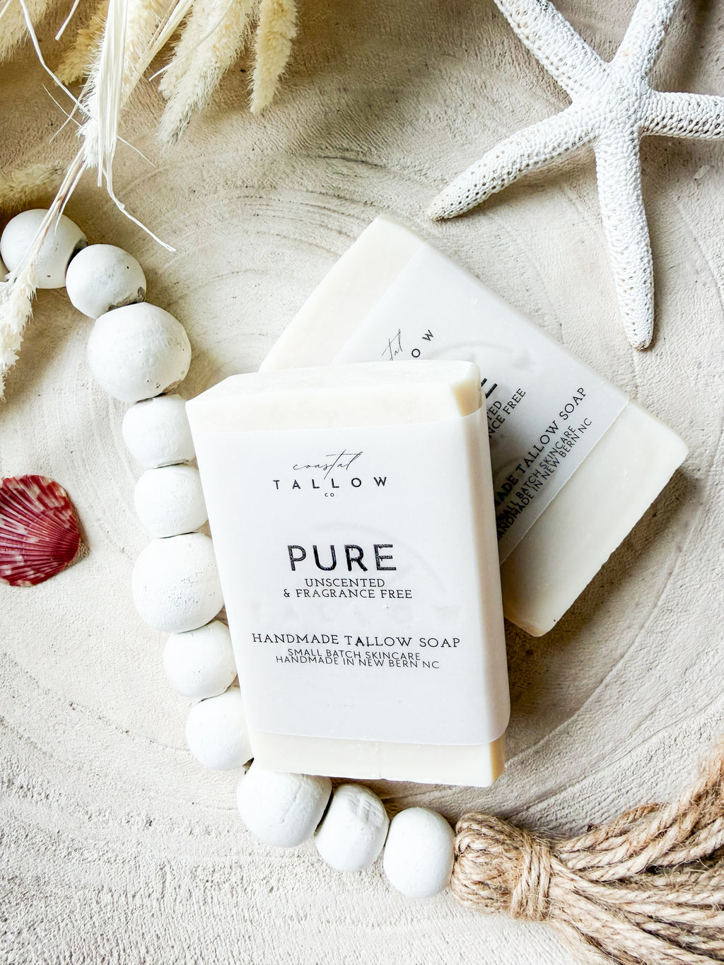 PURE Unscented I Handmade Tallow Soap