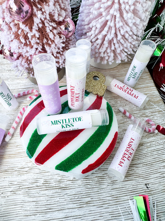 MistleGlow Holiday Collection: Tallow Lip Balms