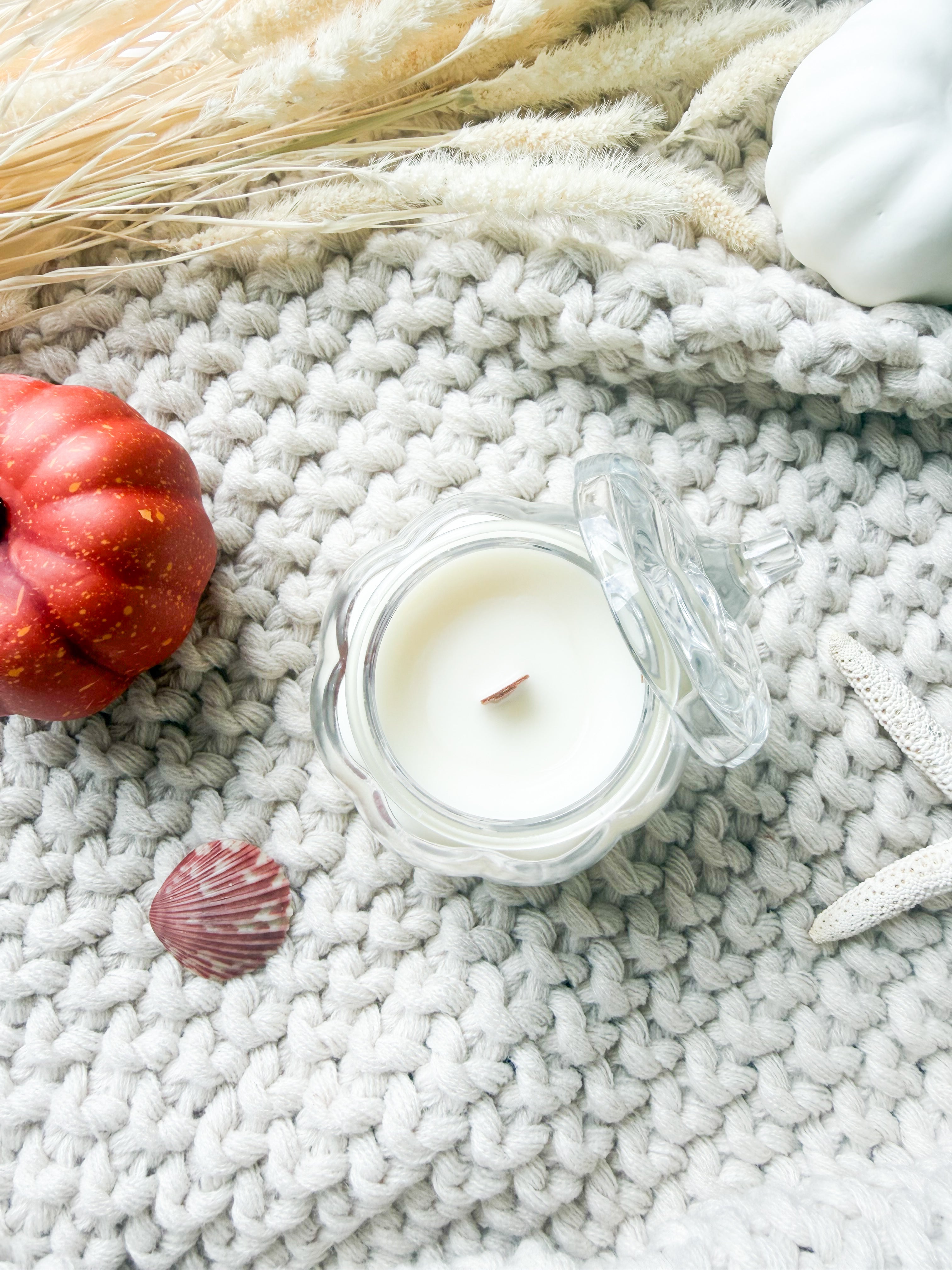 Mini Golden Pumpkin I Coconut Apricot Wax Candle