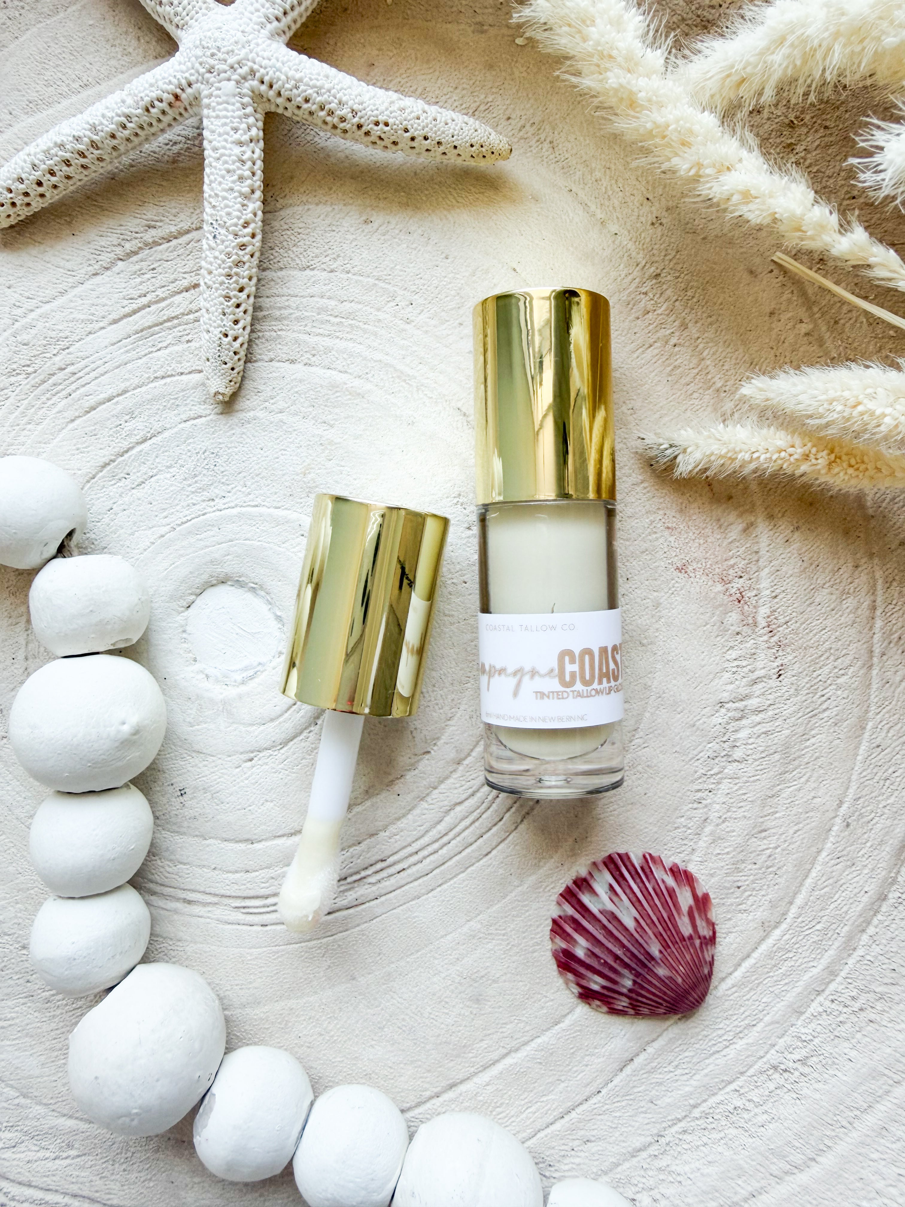 Sunkissed Shore: Tinted Tallow Lip Gloss Collection