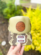 Camo Leather Patch Trucker Hats