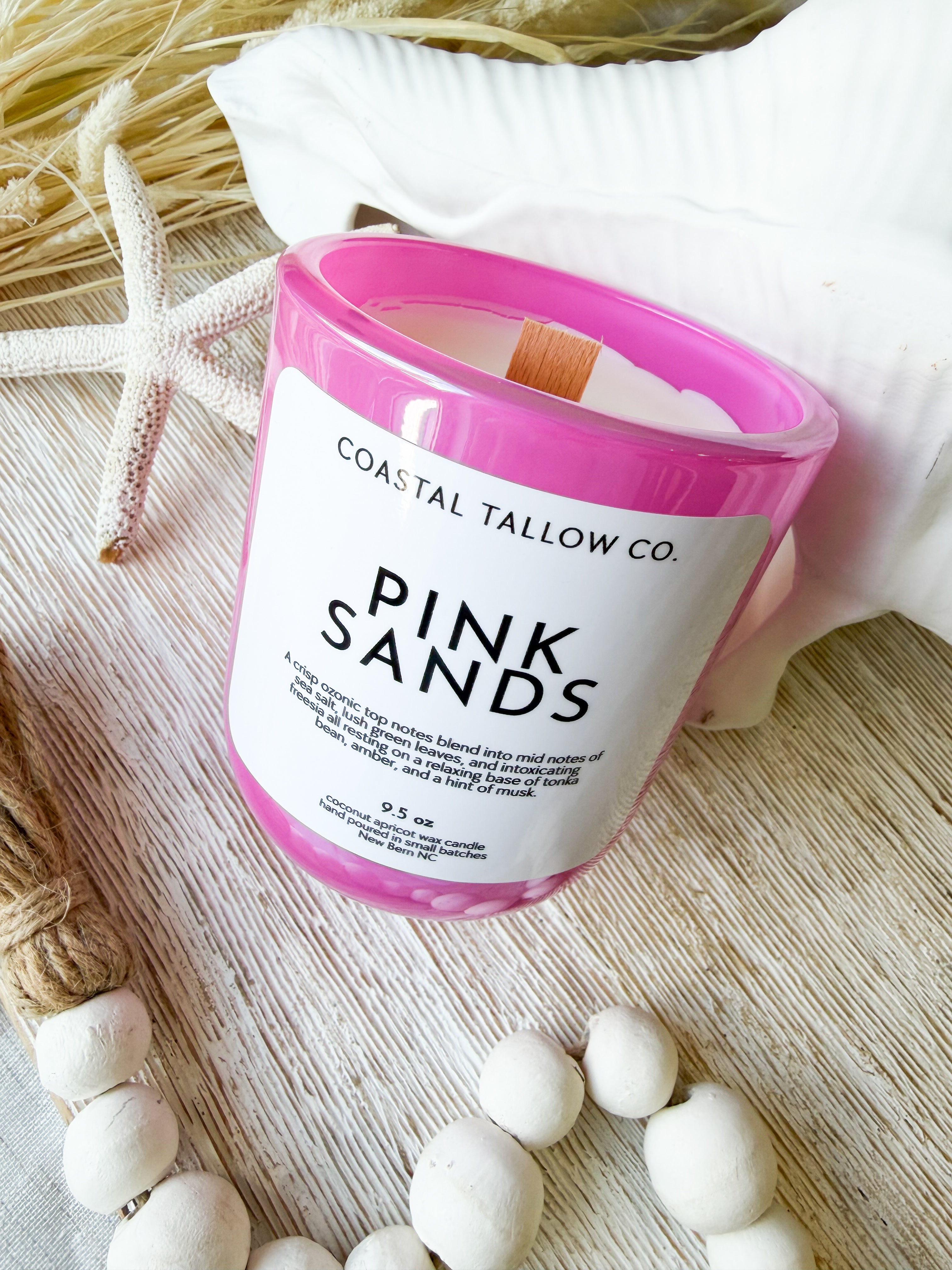 Pink Sands Wood Wick Candle