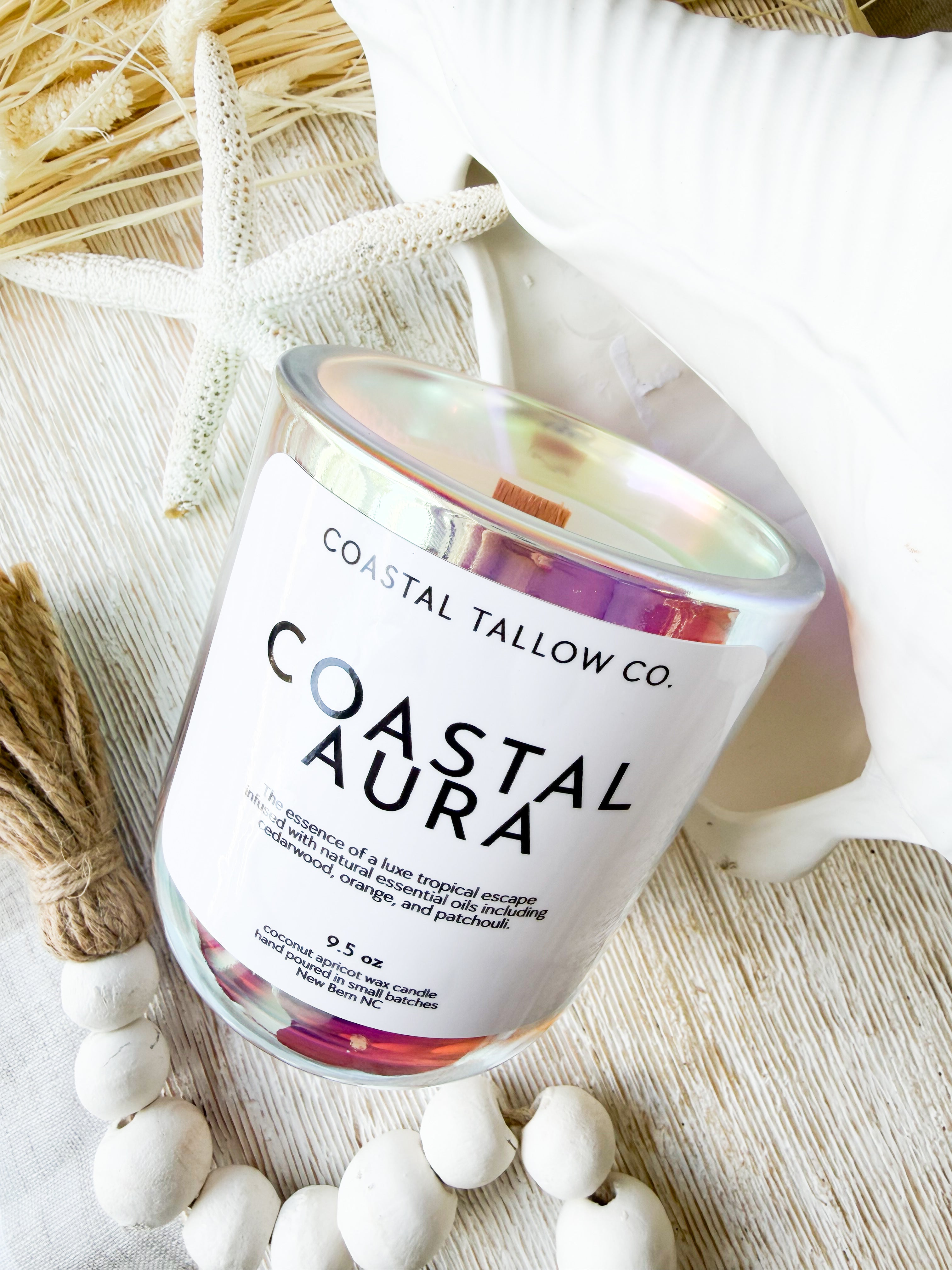 Coastal Aura Wood Wick Candle