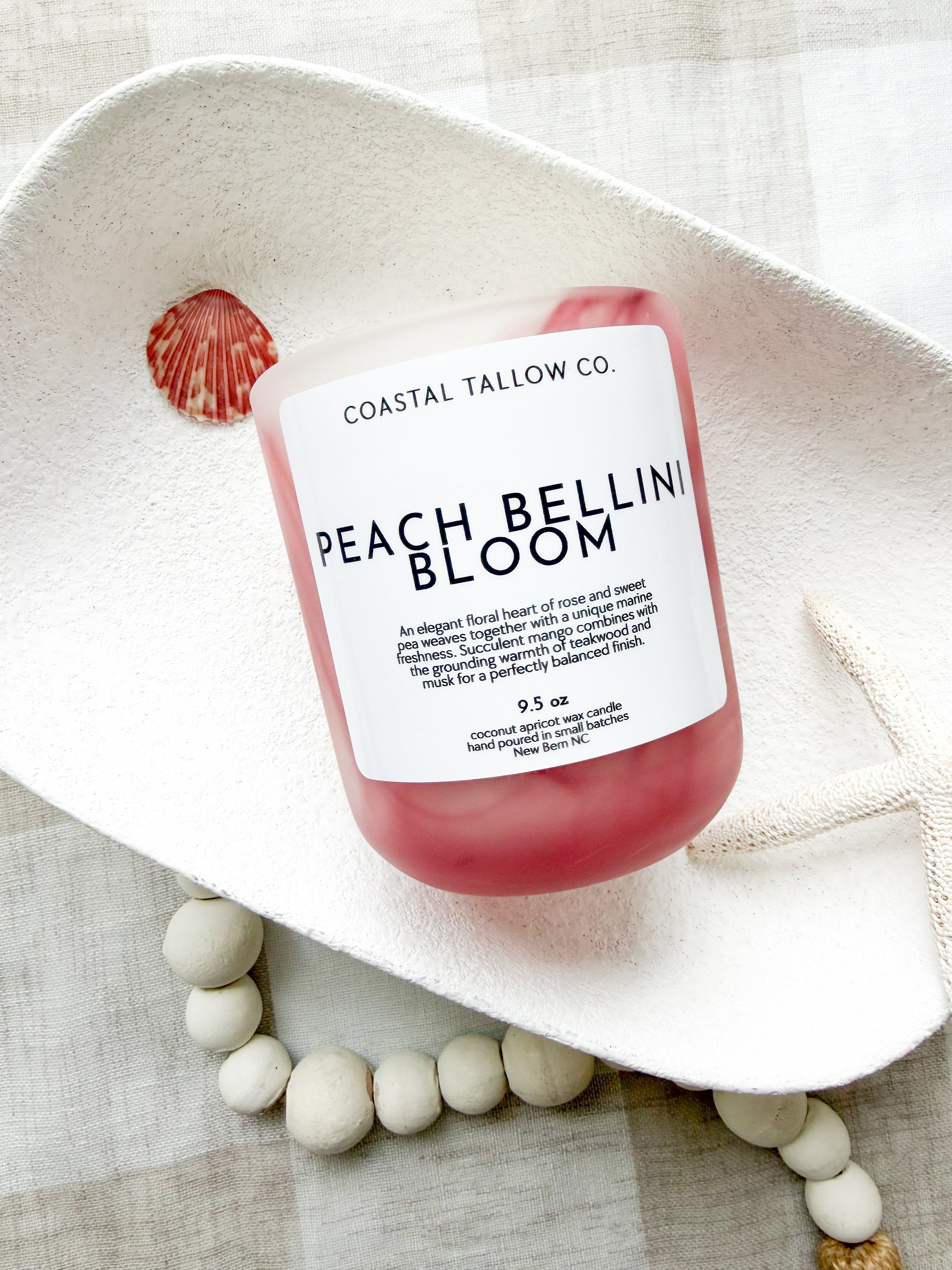 Peach Bellini Bloom Candle I Coconut Apricot Wax
