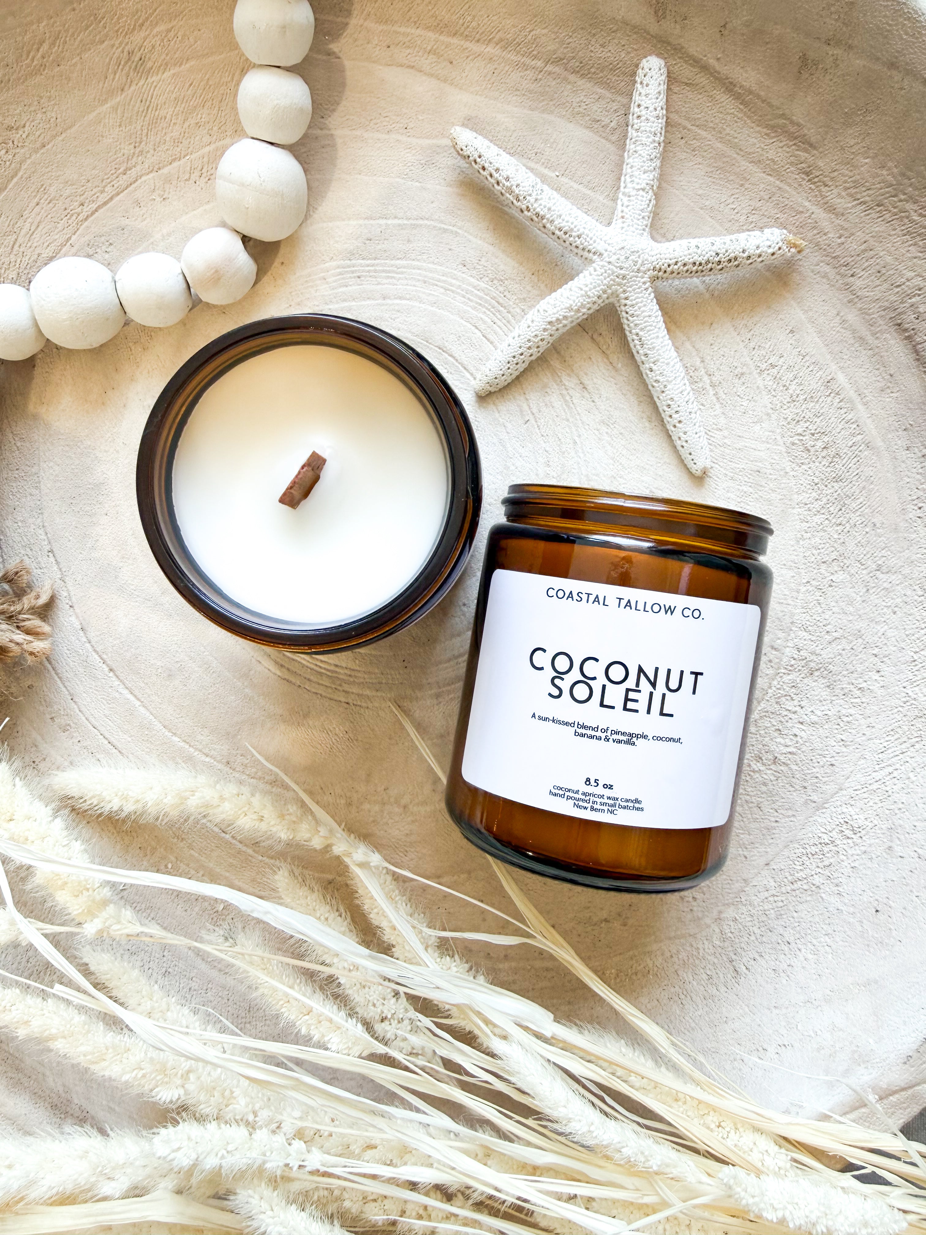 Coconut Soleil I Coconut Apricot Wax Candle