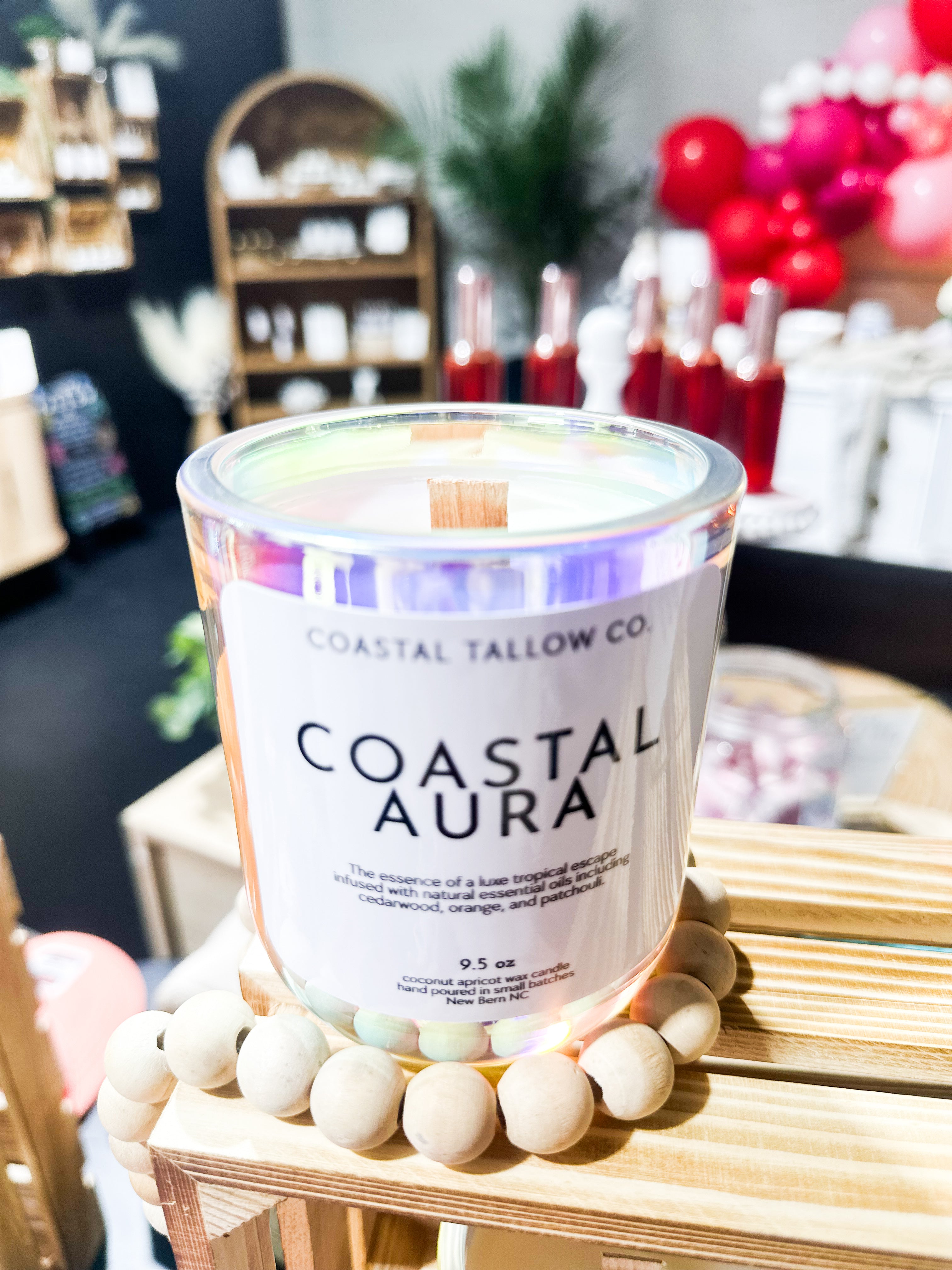 Coastal Aura Wood Wick Candle