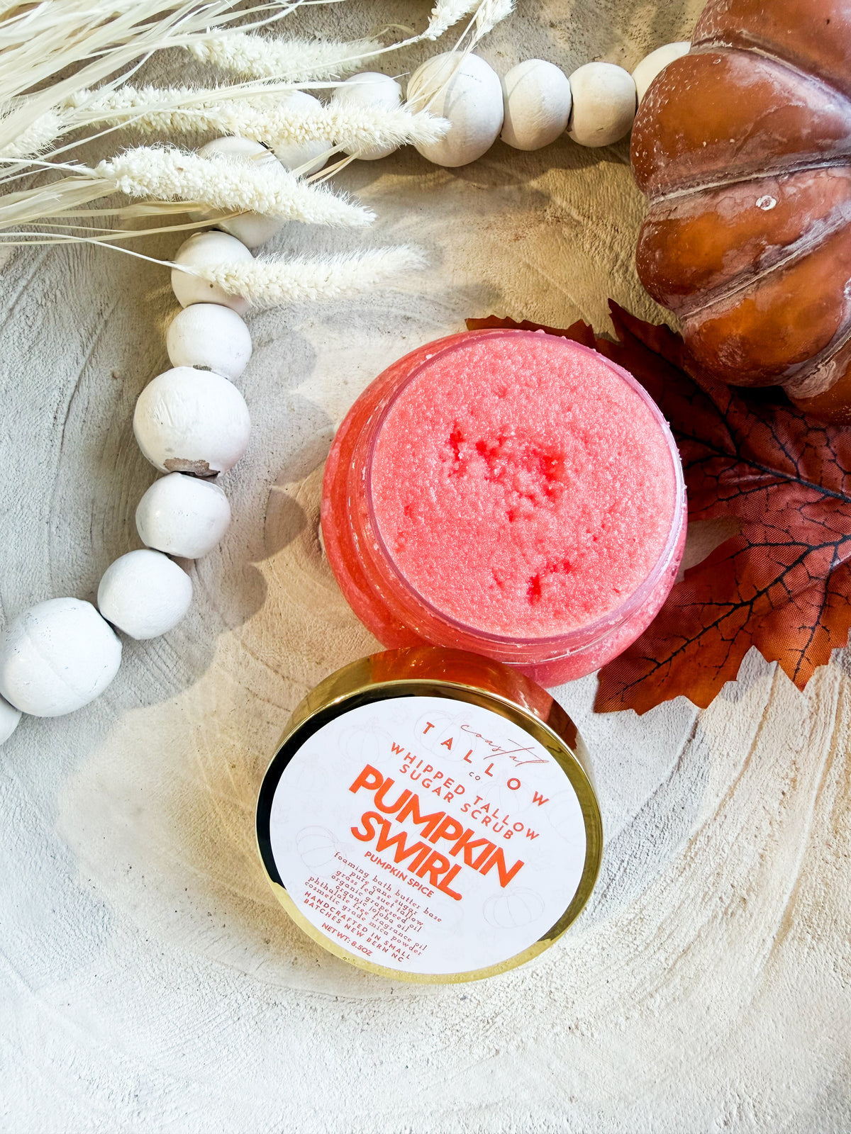 Pumpkin Swirl Whipped Tallow Sugar Scrub